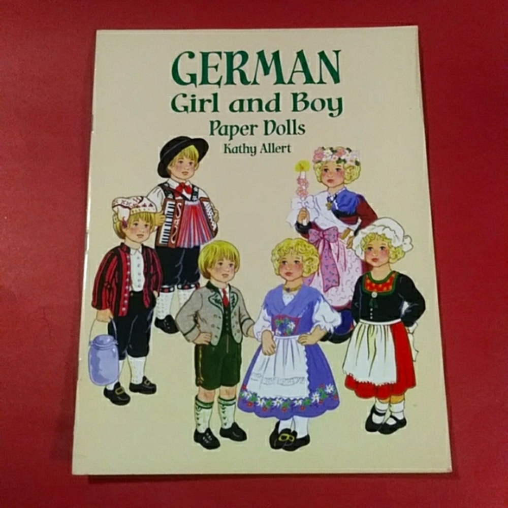 Vintage German Girl and Boy Paper Dolls 1999 Kathy Allert